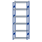 SCHULTE Steckregal, Fachbodenregale Stecksystem, Grundregal, beidseitig nutzbar, H2750xB1000xT400 mm, 6 Fachb&ouml;den, Fachlast 330 kg, RAL 5010 enzianblau / verzinkt