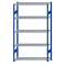 SCHULTE Steckregal, Fachbodenregale Stecksystem, Grundregal, beidseitig nutzbar, H2300xB1300xT400 mm, 5 Fachb&ouml;den, Fachlast 150 kg, RAL 5010 enzianblau / verzinkt