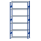 SCHULTE Steckregal, Fachbodenregale Stecksystem, Grundregal, beidseitig nutzbar, H2750xB1300xT400 mm, 6 Fachb&ouml;den, Fachlast 150 kg, RAL 5010 enzianblau / verzinkt