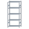 SCHULTE Steckregal, Fachbodenregale Stecksystem, Grundregal, beidseitig nutzbar, H2300xB1000xT500 mm, 5 Fachb&ouml;den, Fachlast 150 kg, sendzimirverzinkt
