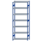 SCHULTE Steckregal, Fachbodenregale Stecksystem, Grundregal, beidseitig nutzbar, H3500xB1300xT500 mm, 7 Fachb&ouml;den, Fachlast 250 kg, RAL 5010 enzianblau / verzinkt