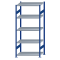 SCHULTE Steckregal, Fachbodenregale Stecksystem, Grundregal, beidseitig nutzbar, H2300xB1000xT600 mm, 5 Fachb&ouml;den, Fachlast 250 kg, RAL 5010 enzianblau / verzinkt
