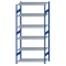 SCHULTE Steckregal, Fachbodenregale Stecksystem, Grundregal, beidseitig nutzbar, H2750xB1300xT600 mm, 6 Fachb&ouml;den, Fachlast 150 kg, RAL 5010 enzianblau / verzinkt