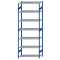 SCHULTE Steckregal, Fachbodenregale Stecksystem, Grundregal, beidseitig nutzbar, H3500xB1300xT600 mm, 7 Fachb&ouml;den, Fachlast 150 kg, RAL 5010 enzianblau / verzinkt