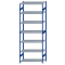 SCHULTE Steckregal, Fachbodenregale Stecksystem, Grundregal, beidseitig nutzbar, H3500xB1300xT600 mm, 7 Fachb&ouml;den, Fachlast 250 kg, RAL 5010 enzianblau / verzinkt