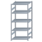 SCHULTE Steckregal, Fachbodenregale Stecksystem, Grundregal, beidseitig nutzbar, H2300xB1000xT800 mm, 5 Fachb&ouml;den, Fachlast 330 kg, sendzimirverzinkt