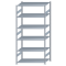 SCHULTE Steckregal, Fachbodenregale Stecksystem, Grundregal, beidseitig nutzbar, H2750xB1300xT800 mm, 6 Fachb&ouml;den, Fachlast 150 kg, sendzimirverzinkt