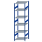 SCHULTE Steckregal, Fachbodenregale Stecksystem, Grundregal, beidseitig nutzbar, H2750xB750xT800 mm, 6 Fachb&ouml;den, Fachlast 150 kg, RAL 5010 enzianblau / verzinkt