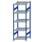 SCHULTE Steckregal, Fachbodenregale Stecksystem, Grundregal, beidseitig nutzbar, H2300xB750xT800 mm, 5 Fachb&ouml;den, Fachlast 250 kg, RAL 5010 enzianblau / verzinkt