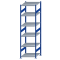 SCHULTE Steckregal, Fachbodenregale Stecksystem, Grundregal, beidseitig nutzbar, H2750xB750xT800 mm, 6 Fachb&ouml;den, Fachlast 250 kg, RAL 5010 enzianblau / verzinkt
