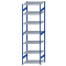 SCHULTE Steckregal, Fachbodenregale Stecksystem, Grundregal, beidseitig nutzbar, H3500xB1000xT800 mm, 7 Fachb&ouml;den, Fachlast 150 kg, RAL 5010 enzianblau / verzinkt