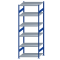SCHULTE Steckregal, Fachbodenregale Stecksystem, Grundregal, beidseitig nutzbar, H2750xB1000xT800 mm, 6 Fachb&ouml;den, Fachlast 250 kg, RAL 5010 enzianblau / verzinkt