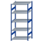 SCHULTE Steckregal, Fachbodenregale Stecksystem, Grundregal, beidseitig nutzbar, H2300xB1000xT800 mm, 5 Fachb&ouml;den, Fachlast 330 kg, RAL 5010 enzianblau / verzinkt