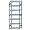 SCHULTE Steckregal, Fachbodenregale Stecksystem, Grundregal, beidseitig nutzbar, H3500xB1300xT800 mm, 7 Fachb&ouml;den, Fachlast 150 kg, RAL 5010 enzianblau / verzinkt