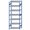 SCHULTE Steckregal, Fachbodenregale Stecksystem, Grundregal, beidseitig nutzbar, H3500xB1300xT800 mm, 7 Fachb&ouml;den, Fachlast 250 kg, RAL 5010 enzianblau / verzinkt