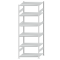 SCHULTE Steckregal, Fachbodenregale Stecksystem, Grundregal, beidseitig nutzbar, H2750xB1000xT800 mm, 6 Fachb&ouml;den, Fachlast 330 kg, RAL 7035 lichtgrau