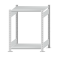 Fachbodenregal Stecksystem, Grundregal, beidseitig nutzbar, H1000xB750xT500 mm, 2 Fachb&ouml;den, Fachlast 150 kg, RAL 7035 lichtgrau