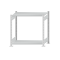 Fachbodenregal Stecksystem, Grundregal, beidseitig nutzbar, H1000xB1000xT500 mm, 2 Fachb&ouml;den, Fachlast 150 kg, RAL 7035 lichtgrau