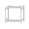 Fachbodenregal Stecksystem, Grundregal, beidseitig nutzbar, H1000xB1000xT600 mm, 2 Fachb&ouml;den, Fachlast 150 kg, RAL 7035 lichtgrau