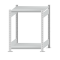 Fachbodenregal Stecksystem, Grundregal, beidseitig nutzbar, H1000xB750xT500 mm, 2 Fachb&ouml;den, Fachlast 250 kg, RAL 7035 lichtgrau