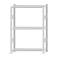 Fachbodenregal Stecksystem, Grundregal, beidseitig nutzbar, H1500xB1000xT300 mm, 3 Fachb&ouml;den, Fachlast 150 kg, RAL 7035 lichtgrau