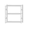 Fachbodenregal Stecksystem, Grundregal, beidseitig nutzbar, H1500xB1300xT400 mm, 3 Fachböden, Fachlast 150 kg, RAL 7035 lichtgrau