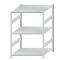 Fachbodenregal Stecksystem, Grundregal, beidseitig nutzbar, H1500xB1000xT1000 mm, 3 Fachb&ouml;den, Fachlast 250 kg, RAL 7035 lichtgrau
