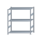 Fachbodenregal Stecksystem, Grundregal, beidseitig nutzbar, H1500xB1300xT600 mm, 3 Fachböden, Fachlast 150 kg, sendzimirverzinkt