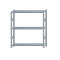 Fachbodenregal Stecksystem, Grundregal, beidseitig nutzbar, H1500xB1300xT300 mm, 3 Fachb&ouml;den, Fachlast 250 kg, sendzimirverzinkt