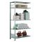 Fachbodenregal Stecksystem, Anbauregal, beidseitig nutzbar, H1000xB1000xT600 mm, 2 Fachb&ouml;den, Fachlast 150 kg, sendzimirverzinkt