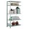 Fachbodenregal Stecksystem, Anbauregal, einseitig nutzbar, H1500xB1000xT600 mm, 3 Fachböden, Fachlast 150 kg, sendzimirverzinkt
