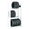 R&auml;der-/Reifenregal, Anbauregal, H3500xB1200xT400 mm, Fachlast 150 kg, Feldlast 2000 kg, verzinkt