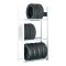 R&auml;der-/Reifenregal, Anbauregal, H4500xB1150xT400 mm, Fachlast 150 kg, Feldlast 2000 kg, verzinkt