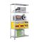 SCHULTE Schraubregal - Fachbodenregale Schraubsystem, Anbauregal, beidseitig nutzbar, H2000xB1300xT500 mm, 5 Fachb&ouml;den, Fachlast 150 kg, sendzimirverzinkt