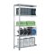 SCHULTE Schraubregal - Fachbodenregale Schraubsystem, Anbauregal, beidseitig nutzbar, H2000xB750xT300 mm, 5 Fachb&ouml;den, Fachlast 250 kg, RAL 7035 lichtgrau