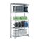 SCHULTE Schraubregal - Fachbodenregale Schraubsystem, Grundregal, beidseitig nutzbar, H2000xB750xT600 mm, 5 Fachb&ouml;den, Fachlast 250 kg, sendzimirverzinkt