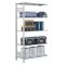 SCHULTE Steckregal, Fachbodenregale Stecksystem, Anbauregal, beidseitig nutzbar, H3000xB1000xT400 mm, 7 Fachb&ouml;den, Fachlast 150 kg, RAL 7035 lichtgrau