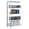 SCHULTE Steckregal, Fachbodenregale Stecksystem, Anbauregal, beidseitig nutzbar, H3000xB1000xT400 mm, 7 Fachb&ouml;den, Fachlast 150 kg, sendzimirverzinkt