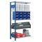 SCHULTE Steckregal, Fachbodenregale Stecksystem, Anbauregal, beidseitig nutzbar, H3000xB1000xT600 mm, 7 Fachb&ouml;den, Fachlast 250 kg, RAL 5010 enzianblau / verzinkt