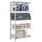 SCHULTE Steckregal, Fachbodenregale Stecksystem, Anbauregal, beidseitig nutzbar, H2500xB1000xT500 mm, 6 Fachb&ouml;den, Fachlast 330 kg, RAL 7035 lichtgrau