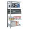 SCHULTE Steckregal, Fachbodenregale Stecksystem, Anbauregal, beidseitig nutzbar, H3000xB1000xT800 mm, 7 Fachb&ouml;den, Fachlast 330 kg, sendzimirverzinkt