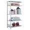 SCHULTE Steckregal, Fachbodenregale Stecksystem, Anbauregal, beidseitig nutzbar, H1800xB750xT350 mm, 4 Fachb&ouml;den, Fachlast 85 kg, RAL 7035 lichtgrau