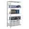 SCHULTE Steckregal, Fachbodenregale Stecksystem, Anbauregal, einseitig nutzbar, H2300xB750xT800 mm, 5 Fachb&ouml;den, Fachlast 150 kg, RAL 7035 lichtgrau
