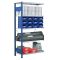 SCHULTE Steckregal, Fachbodenregale Stecksystem, Anbauregal, einseitig nutzbar, H2300xB1000xT1000 mm, 5 Fachb&ouml;den, Fachlast 250 kg, RAL 5010 enzianblau / verzinkt