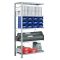 SCHULTE Steckregal, Fachbodenregale Stecksystem, Anbauregal, einseitig nutzbar, H2300xB1000xT1000 mm, 5 Fachb&ouml;den, Fachlast 250 kg, sendzimirverzinkt