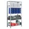 SCHULTE Steckregal, Fachbodenregale Stecksystem, Grundregal, einseitig nutzbar, H2750xB750xT800 mm, 6 Fachb&ouml;den, Fachlast 250 kg, sendzimirverzinkt