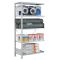 SCHULTE Steckregal, Fachbodenregale Stecksystem, Anbauregal, einseitig nutzbar, H1800xB1000xT500 mm, 4 Fachb&ouml;den, Fachlast 330 kg, RAL 7035 lichtgrau