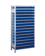 Kleinteileregal-Sets, Stecksystem, Anbaufeld, Tiefe 400mm, verzinkt