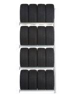 Räder-/Reifenregal, Anbauregal, H3500xB1500xT500 mm, 4 Lagerebenen, Fachlast 150 kg, Feldlast 1300 kg, verzinkt
