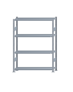 SCHULTE Steckregal, Fachbodenregale Stecksystem, Grundregal, beidseitig nutzbar, H1800xB1300xT300 mm, 4 Fachböden, Fachlast 250 kg, sendzimirverzinkt